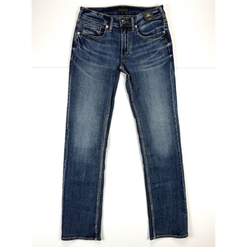 NWT Silver Jeans Allan Mens Jeans 29x34 Slim Fit Straight Leg Stretch Denim 1940
